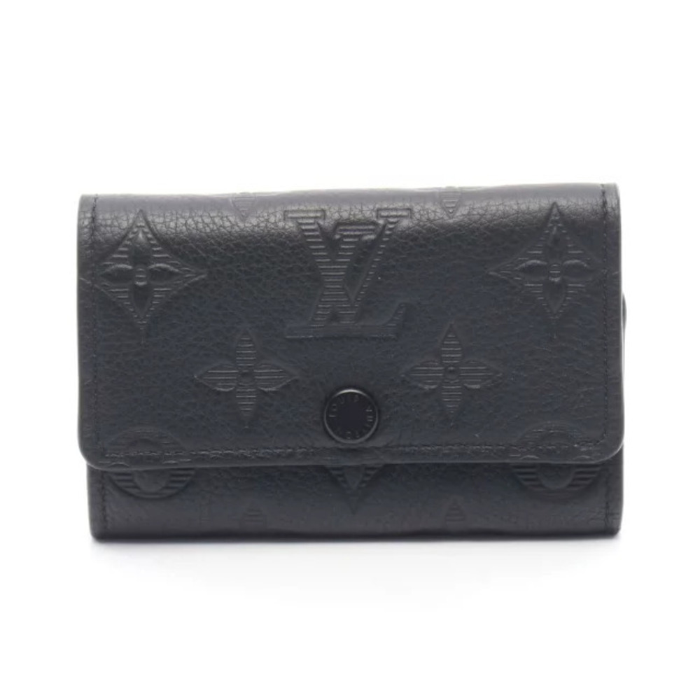 Louis Vuitton Multicles Key Case Wallet Leather Accessory Shadow Black